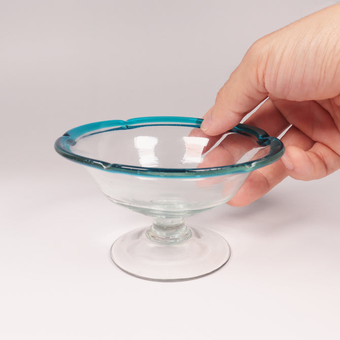 青花縁椀型氷コップ  [g014]