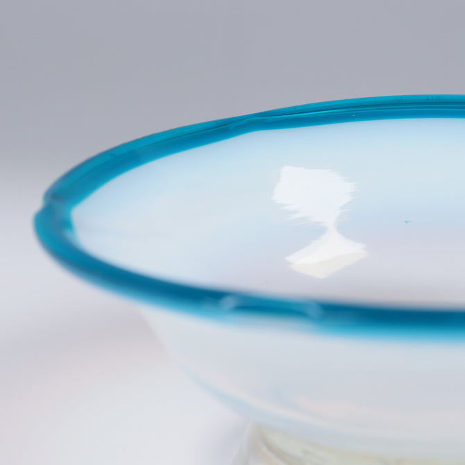 青花縁碗型氷コップ  [g022]