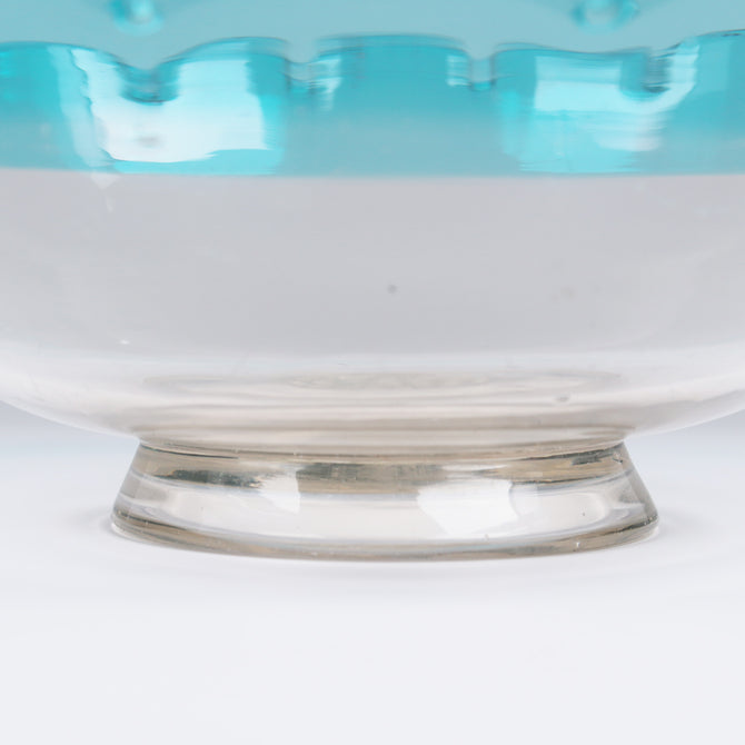 青花縁脚付鉢 [g028]