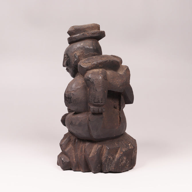 木彫 恵比寿【YEBISU wood curving】 [k0473]