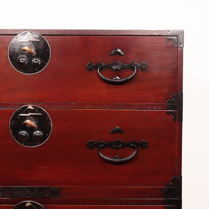 時代箪笥／二本松丸金具衣裳箪笥[j1036]　【Nihonmatsu clothing chest】Japanese Antique Furniture