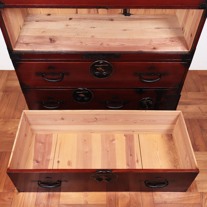 時代箪笥／二本松丸金具衣裳箪笥[j1036]　【Nihonmatsu clothing chest】Japanese Antique Furniture