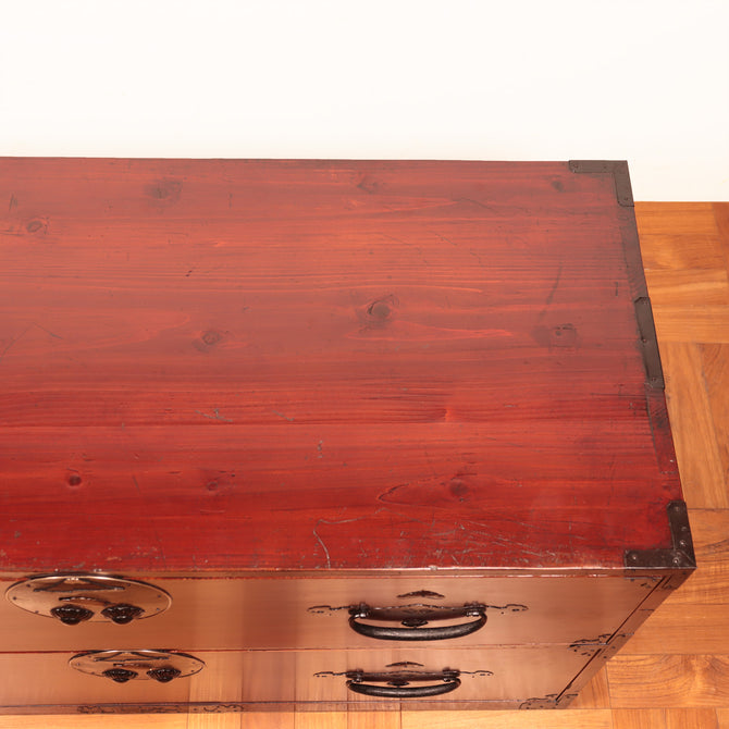 時代箪笥／二本松丸金具衣裳箪笥[j1036]　【Nihonmatsu clothing chest】Japanese Antique Furniture