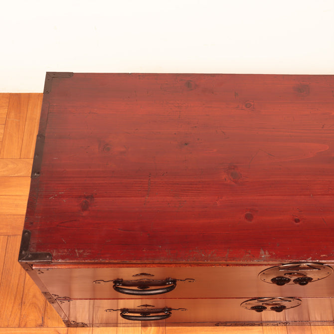 時代箪笥／二本松丸金具衣裳箪笥[j1036]　【Nihonmatsu clothing chest】Japanese Antique Furniture