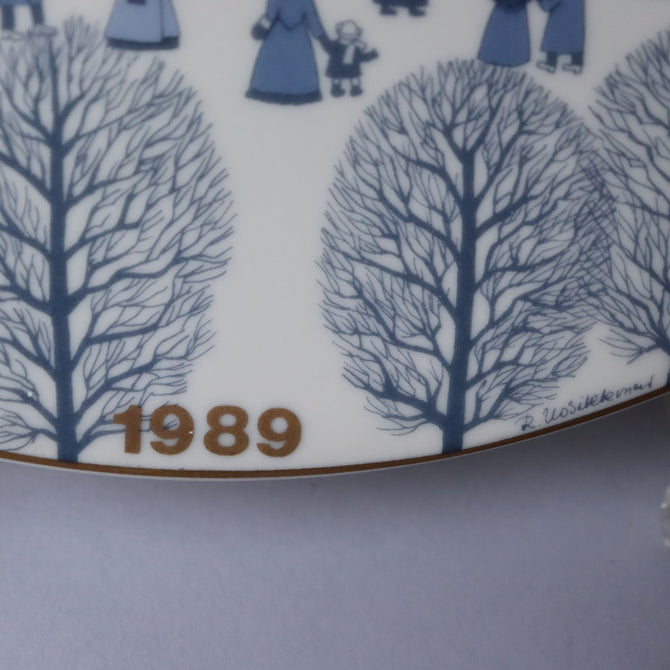 アラビア クリスマスプレート 1989年【ARABIA Christmas plate 1989】 [AX89]
