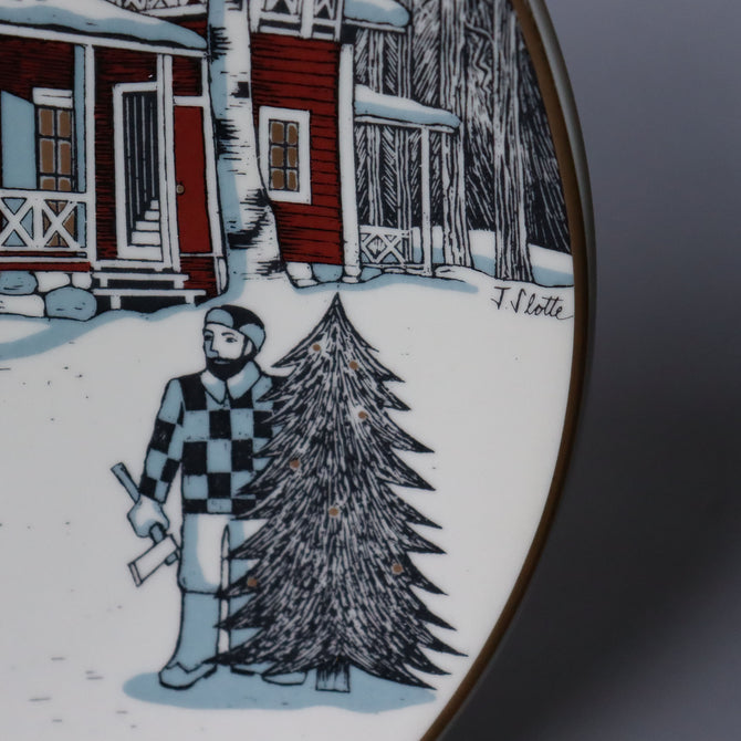 アラビア クリスマスプレート 1990年【ARABIA Christmas plate 1990】 [AX90]