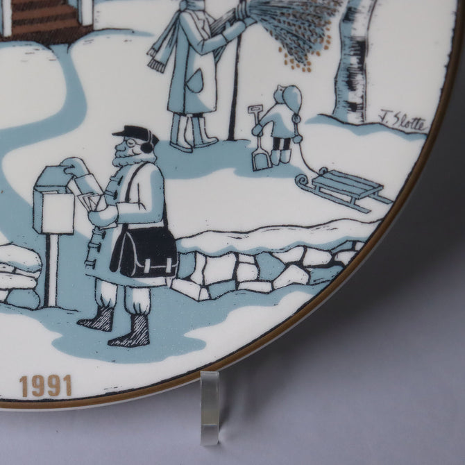 アラビア クリスマスプレート 1991年【ARABIA Christmas plate 1991】 [AX91]