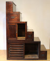 時代箪笥／欅階段箪笥【 KEYAKI STEP CHEST 】 [j0926]　Japanese Antique Furniture
