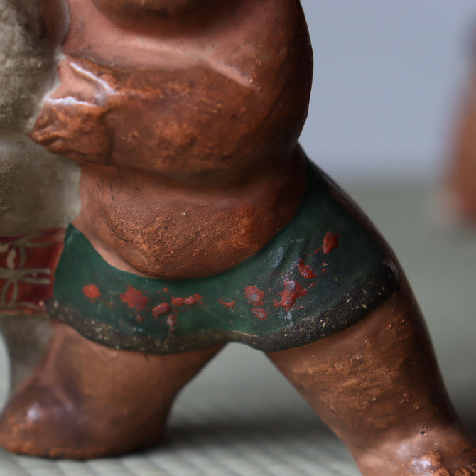 土人形（相撲）【 Clay doll of SUMO 】[s1418]