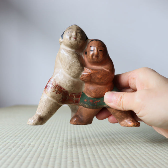 土人形（相撲）【 Clay doll of SUMO 】[s1418]