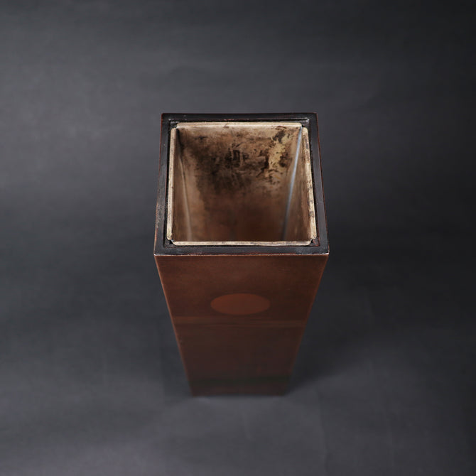 日の出稚松蒔絵花生　安原祥窓 作 [k0513]