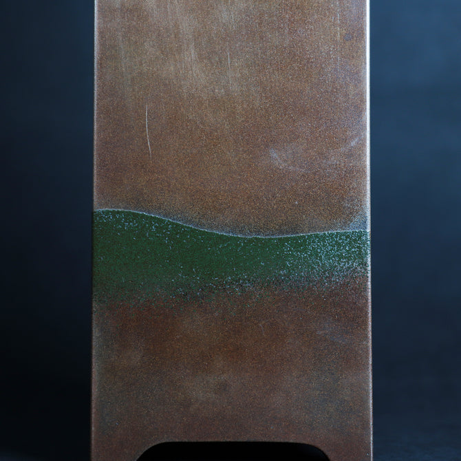 日の出稚松蒔絵花生　安原祥窓 作 [k0513]