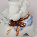 平戸犬置物[k0515]【Okimono in the Form of a Dog with Ruffled Collar and  Puppies made in Hirado Japan】