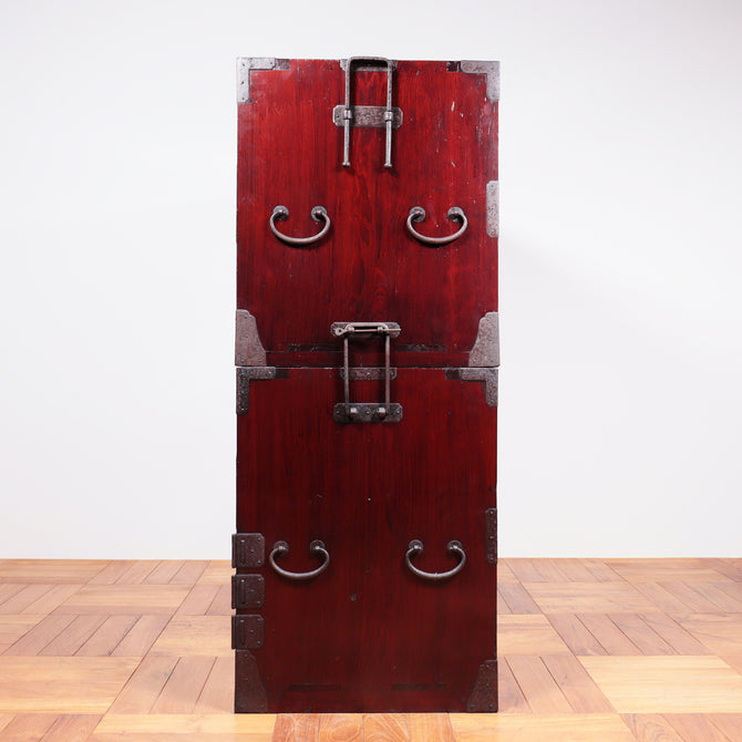 時代箪笥／黒塗庄内衣裳箪笥【Shonai clothing chest】[j1065]　Japanese Antique Furniture