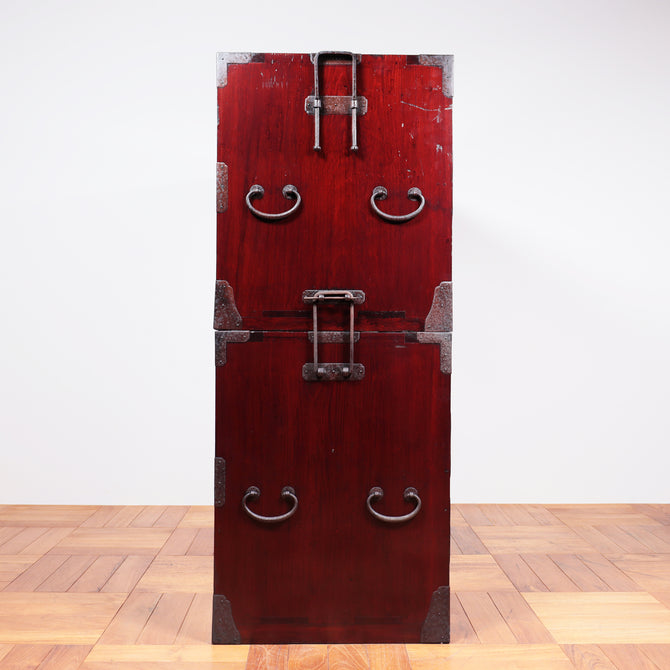 時代箪笥／黒塗庄内衣裳箪笥【Shonai clothing chest】[j1065]　Japanese Antique Furniture