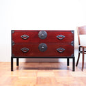 時代箪笥／米沢桜紋衣裳箪笥　スタンド付き【Yonezawa clothing chest with metal stand 】 [j1068]　Japanese Antique Furniture