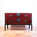 時代箪笥／米沢桜紋衣裳箪笥　スタンド付き【Yonezawa clothing chest with metal stand 】 [j1068]　Japanese Antique Furniture