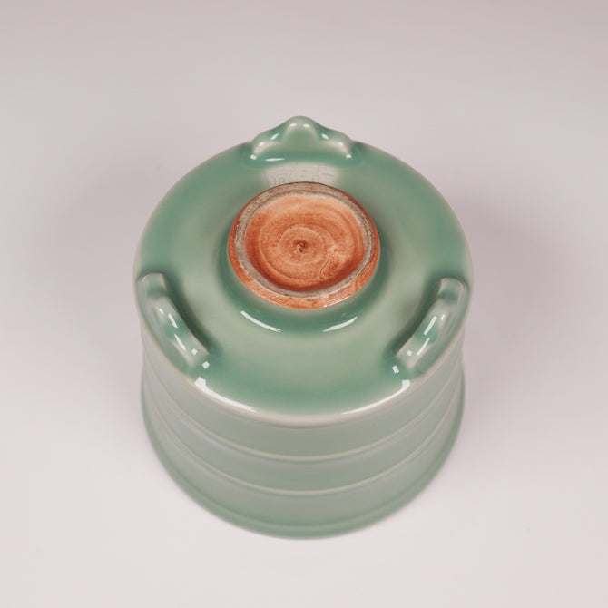 清風／秘色窯竹節香炉[k0531]