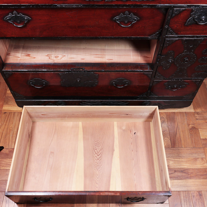 時代箪笥／仙台車箪笥【Sendai wheeled chest】 [j1085]Japanese Antique Furniture