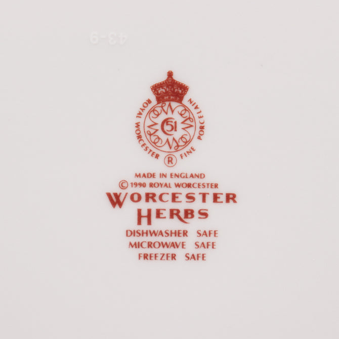 ロイヤルウースター　Worcester Herbs ブルー＆グリーン2枚セット　【 Royal Worcester -Worcester Herbs plates set-blue and green 】[rw0001]