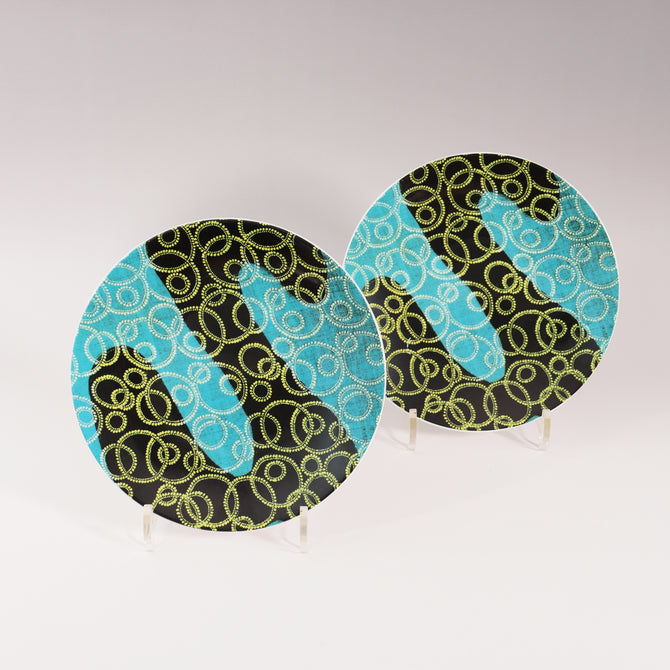 Royal Worcester製 プレート2枚セット　（20.8cm　HAYASHIBARA ARTS）【 Royal Worcester & Hayashibara Arts Mint plate ×２】  [rw0002]