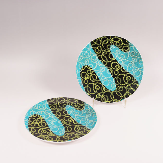 Royal Worcester製 プレート2枚セット　（20.8cm　HAYASHIBARA ARTS）【 Royal Worcester & Hayashibara Arts Mint plate ×２】  [rw0002]