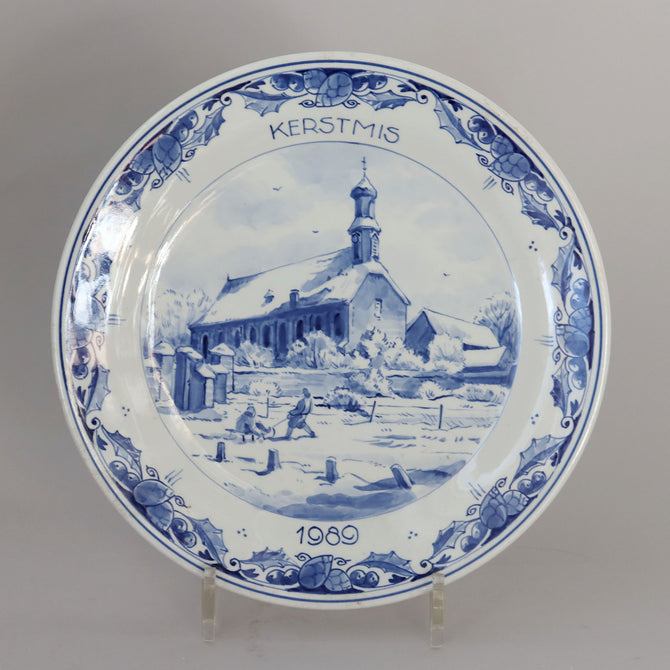 ロイヤルデルフト イヤープレート(25.4cm) 1989年【royal  delft year plate 1989】 [DFB89]