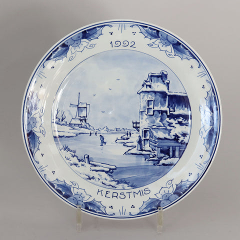 ロイヤルデルフト イヤープレート(25.4cm) 1992年【royal delft year plate 1992】 [DFB92]