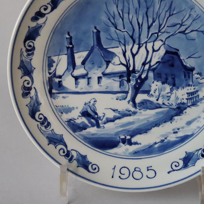 ロイヤルデルフト イヤープレート(18.3cm) 1985年【royal delft year plate 1985】 [DFS85]