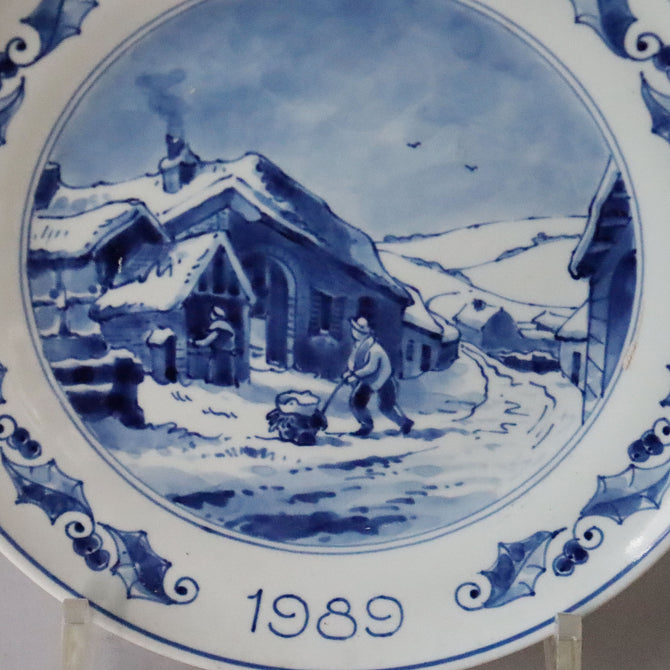 ロイヤルデルフト イヤープレート(18.3cm) 1989年【royal delft year plate 1989】 [DFS89]