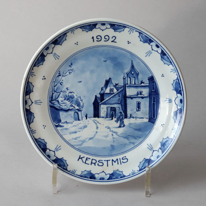 ロイヤルデルフト イヤープレート(18.3cm) 1992年【royal delft year plate 1992】 [DFS92]