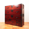 時代箪笥／欅二本松角金具衣裳箪笥【NIHONMATSU clothing chest】 [j1015]　Japanese Antique Furniture