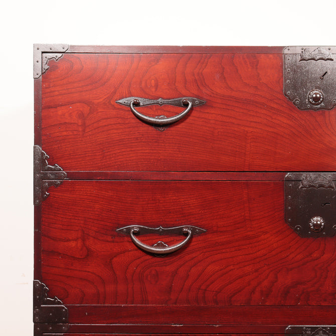 時代箪笥／欅二本松角金具衣裳箪笥【NIHONMATSU clothing chest】 [j1015]　Japanese Antique Furniture