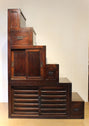 時代箪笥／欅階段箪笥【 KEYAKI STEP CHEST 】 [j0926]　Japanese Antique Furniture